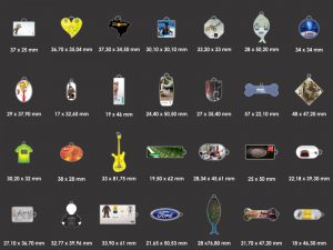 Chaveiro Chapa de Metal Vários Formatos