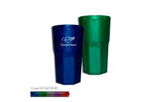 Copo Personalizável Metalizado 380ml - Plástico