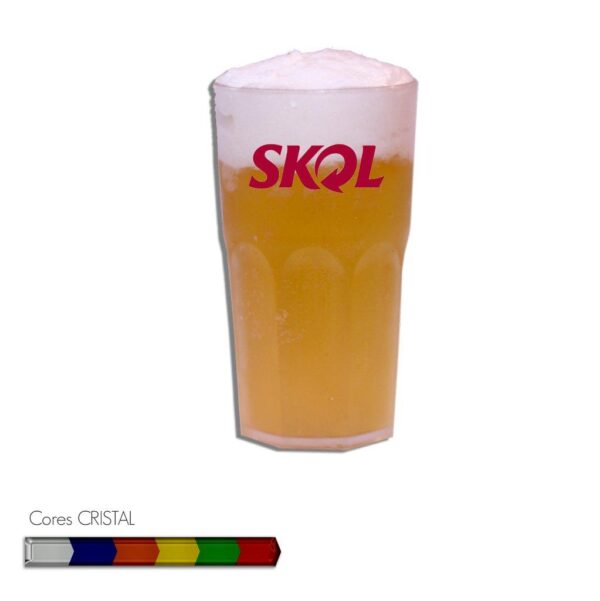 Copo Roma Cristal Personalizável 400ml - Plástico