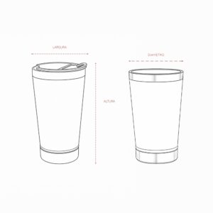 Copo Inox 500ml com Abridor
