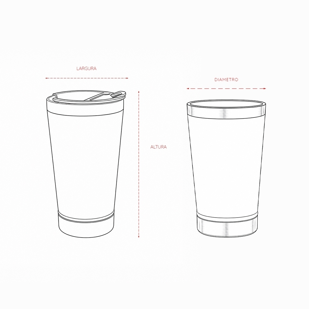 Copo Inox 500ml com Abridor